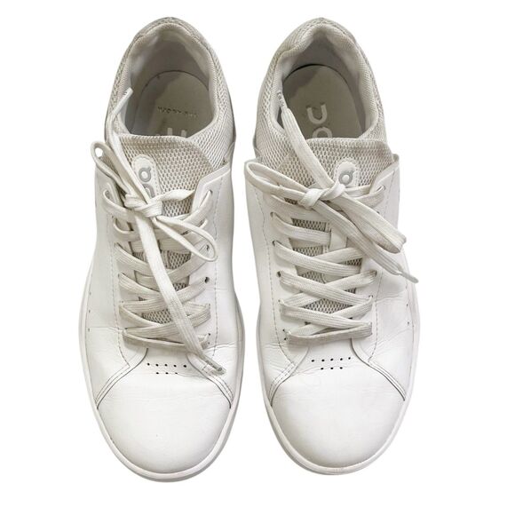 On The Roger Advantage Women's Size 9 White Tennis Shoes Mesh Faux Leather - Picture 3 of 13